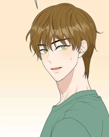 Young man from a romance manga smiling